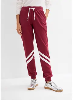 Pantaloni in felpa con righe, bonprix