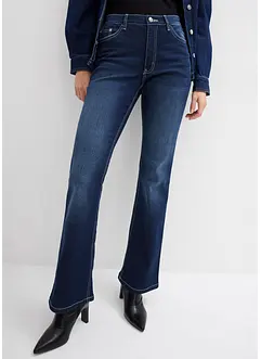 Jeans bootcut elasticizzati, vita alta, bonprix