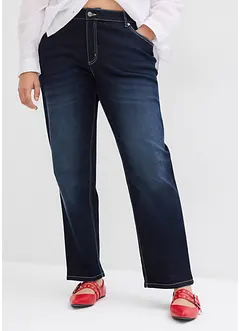 Jeans elasticizzati straight, a vita media, bonprix