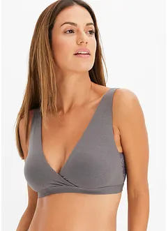 Reggiseno allattamento senza ferretto con cotone biologico e pizzo, bonprix