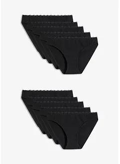Slip con pizzo (pacco da 10), bonprix