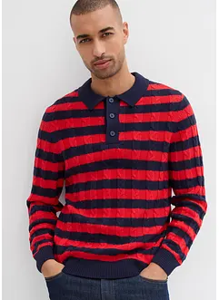 Maglione con colletto polo, bonprix