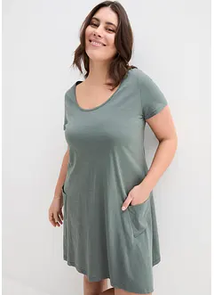 Abito corto in cotone con filato fiammato, bonprix