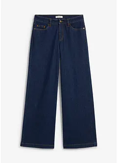 Jeans wide leg, a vita media, bonprix