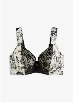 Reggiseno con coppe preformate, ferretto e materiale lucido, bonprix