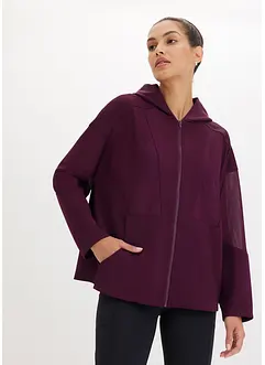 Giacca tecnica sportiva oversize con mesh trasparente, bonprix