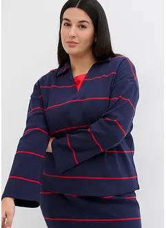 Polo a maniche lunghe a righe, bonprix
