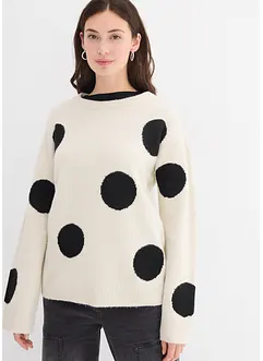 Maglione oversize a pois, bonprix