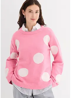 Maglione oversize a pois, bonprix