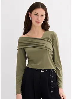 Maglia a maniche lunghe con arricciatura, bonprix