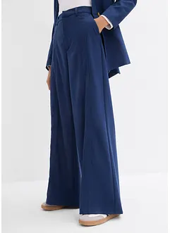 Pantaloni larghi in misto viscosa, a vita alta, bonprix