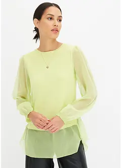 Maglione con maniche in chiffon, bonprix