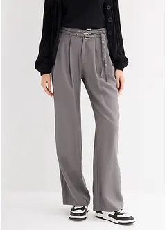 Pantaloni con pinces in viscosa fluente, bonprix