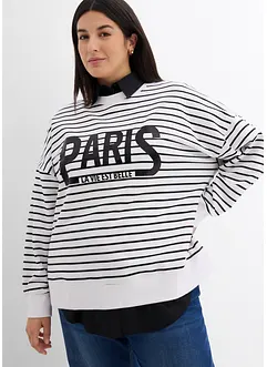Felpa oversize in misto cotone, bonprix