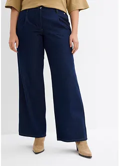 Jeans wide leg, a vita media, bonprix