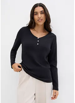 Maglia a maniche lunghe in puro cotone biologico, bonprix