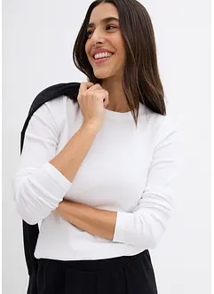 Maglia a costine con cotone biologico (pacco da 2), bonprix