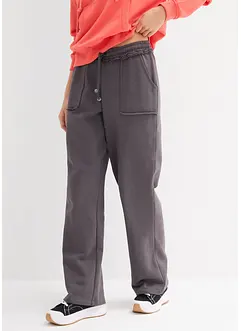 Pantaloni in felpa in misto cotone elasticizzato, bonprix