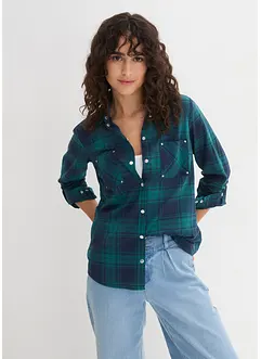 Camicia a quadri in puro cotone, bonprix