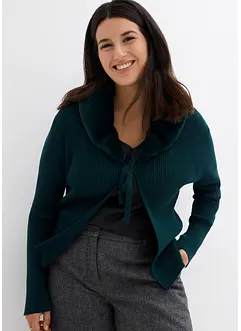 Cardigan con ecopelliccia, bonprix