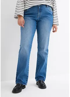 Jeans straight con cinta comoda, vita media, bonprix