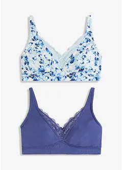 Reggiseno senza ferretto con cotone biologico (pacco da 2), bonprix