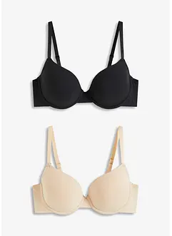 Reggiseno con coppe preformate, ferretto e cotone biologico (pacco da 2), bonprix