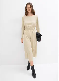 Abito midi in fine satin, bonprix