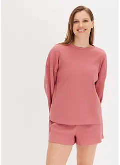 Tuta da casa in jersey alveolare con pantaloncini, bonprix