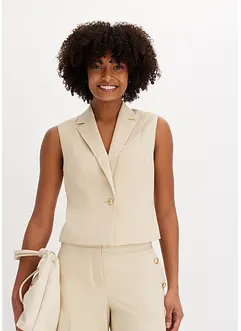 Gilet blazer con bottone decorativo, bonprix