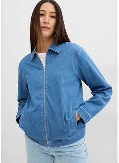 Giacca di jeans con cerniera in stile blouson, bonprix