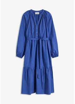 Abito midi con inserti in crochet, bonprix