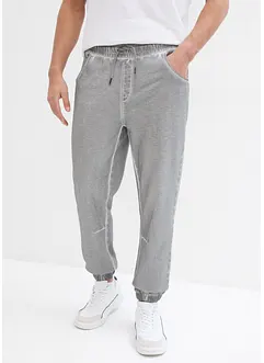 Pantaloni in felpa effetto lavato, bonprix