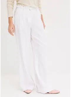 Pantaloni a palazzo in misto lino leggero, bonprix