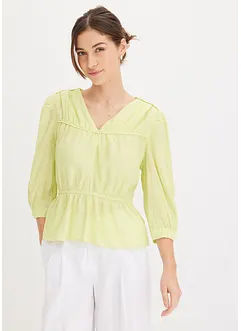 Blusa in crinkle operato, bonprix