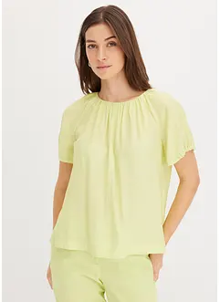 Blusa in crinkle operato, bonprix