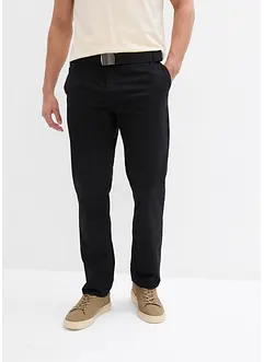 Pantaloni chino regular fit elasticizzati con cintura, straight, bonprix