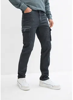 Pantaloni cargo elasticizzati effetto lavato, straight, bonprix