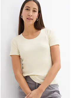 Maglia a costine con puro cotone biologico (pacco da 2), bonprix