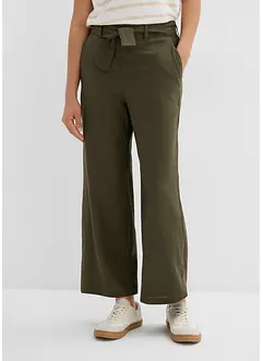 Pantaloni culotte in misto lino leggero, bonprix