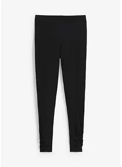 Leggings in cotone con cinta larga e arricciature, bonprix