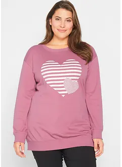 Maglia in cotone stampata a maniche lunghe, bonprix