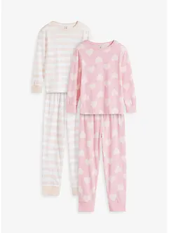 Pigiama in puro cotone biologico (set 4 pezzi), bonprix