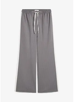 Pantaloni a palazzo con elastico in vita e fasce a contrasto, bonprix