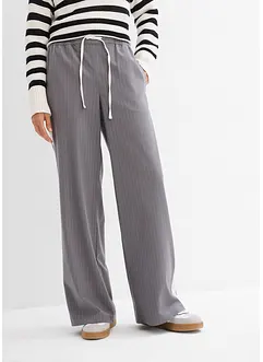 Pantaloni a palazzo con elastico in vita e fasce a contrasto, bonprix