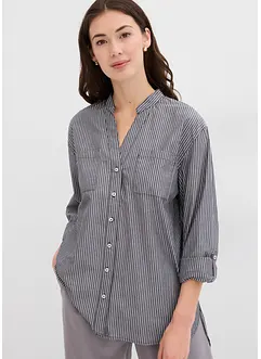 Blusa lunga con maniche arrotolabili, bonprix