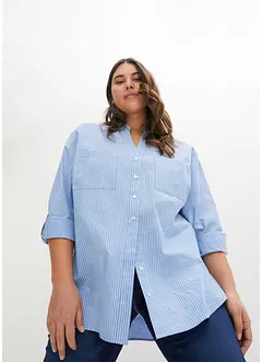 Blusa lunga con maniche arrotolabili, bonprix