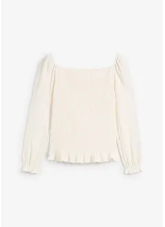 Maglia a maniche lunghe con arricciature, bonprix