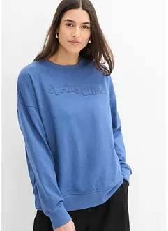 Felpa oversize in misto cotone morbido, bonprix