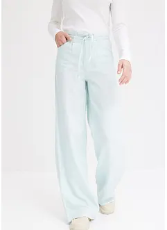Pantaloni in lyocell con pinces e laccetto da annodare in vita, bonprix